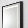 Зеркало BELBAGNO SPC-KRAFT-700-800-LED-TCH-WARM-NERO в алюминиевой раме со встроенным светильником, сенсорным выключателем и подогревом, 700x32x900
